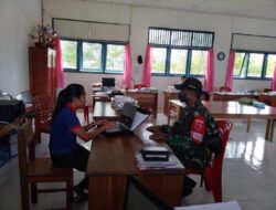 Babinsa Lakukan Puldata ter bersama Guru SMA N 11 MBD
