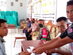 Babinsa Hadiri Pembagian BLT dan Beri Pengamanan Bagi Warga Binaan