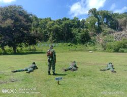 Pertajam kemampuan Prajurit Kodim 1511/P.Moa Gelar Menembak Triwulan IV