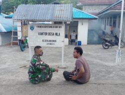 Babinsa Laksanakan Komsos Bersama Tokoh Pemuda Desa Hila