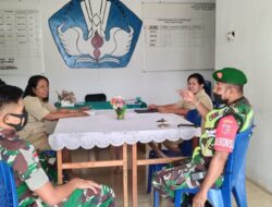 Babinsa Dan Satgas BKO 731 Kabaresi Giat Komsos Bersama Para Guru SMP Negeri Arwal