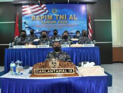 DANLANTAMAL IX IKUTI RAPIM TNI-POLRI TAHUN 2022 SECARA VIRTUAL