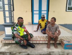 Komsos Dengan Warga Binaan, Babinsa Menghimbau Wajib Pakai Masker