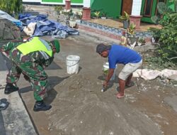 Jaga kekompakan dan keharmonisan, Babinsa bantu Warga Campur Semen