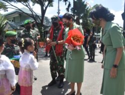 Danrem 151/Binaiya Sambut Kunjungan Kerja Pangdam XVI/Pattimura Di Korem 151/Binaiy