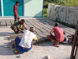 koptu Jusak batsira, Bantu Pembuatan Batako Bangun Rumah Warga