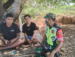 Giat Komsos Bersama Pemuda, Babinsa Ajak Ciptakan Keamanan Dan ketertiban