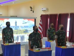 ASPERS DANLANTAMAL IX IKUTI RAKORPERS TNI SECARA VIRTUAL