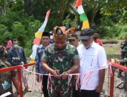 Danrem 151/Binaya, Resmikan Jembatan NKRI Lima Sungai Nala