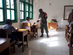 Babinsa Koramil 01/Tiakur, Beri Materi Wasbang kepada Pelajar SMP