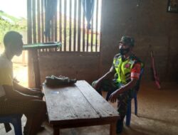 Jaga kondusifitas wilayah, Babinsa Giat komsos bersama Warga binaan