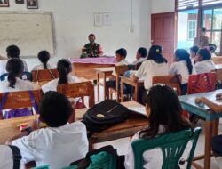 Babinsa Beri Materi Wawasan Kebangsaan, Kepada Pelajar SMPN 5 P.P Terselatan