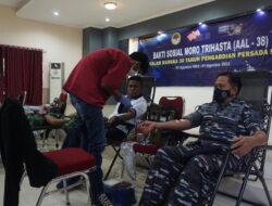 MORO TRIHASTA GELAR BAKSOS DONOR DARAH DI LANTAMAL IX