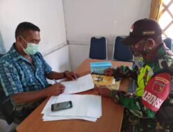 Babinsa-03/Tepa, Komsos dan Puldata Ter Dengan Pegawai Kantor Desa Rumahlewang kecil