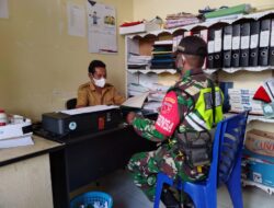 Babinsa Laksanakan Komsos Dan Puldata Ter, Bersama Perangkat Desa
