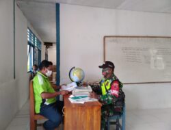 Bagun Hubungan Baik, Babinsa Komsos Dan Puldata Ter di Kantor Desa