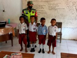 Tumbuhkan Semangat Patriotisme Sejak Dini, Babinsa Desa Lebelau Beri Wasbang Kepada Siswa SD