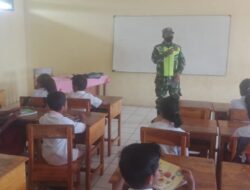 Babinsa berikan materi wawasan kebangsaan, kepada siswa SD Kristen Yamluly