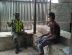Babinsa Laksanakan Komsos, Beri Himbauan Bagi Warga Binaan