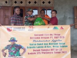 BKP-BTR DAN KORAMIL 1511-06/WETAR, GELAR BAKTI SOSIAL