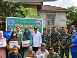 DANLANTAMAL IX AMBON DAMPINGI ASPOTMAR KASAL TINJAU TMMD DI DUSUN WARINGIN