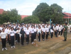 Tahun Ajaran Baru, Prajurit Yonif R 733/Masariku Berikan Materi Wasbang dan PBB