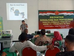 DKP MBD Bersama Satgas TMMD, Gelar Sosialisasi Dan Penyuluhan Alat Tangkap