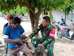 Bincang Santai, Jaga Hubungan Baik Babinsa Koramil-01/Tiakur Giat Komsos dengan Warga Binaan