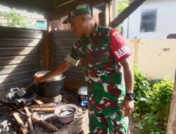 Babinsa Masuk dapur, Wujud Kepedulian TNI Terhadap Masyarakat Di Wilaya Binaan