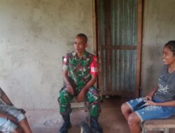 Jaga Hubungan Baik Dengan Warga Binaan, Babinsa-01/Tiakur Giat Komsos