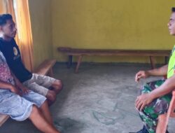Giat Komsos, Babinsa Rehiara Turun Ke Rumah Warga Binaan
