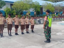 Babinsa Berikan PBB Kepada Siswa-Siswi SD N 5 PP Terselatan