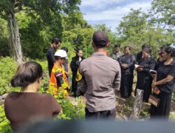 Babinsa Luang Timur, Hadiri Peletakan Batu Pertama Pembagunan Tower Bakti Aksi