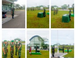 Dandim Pimpin Upacara Corpt Raport Masuk dan Pindah Satuan.