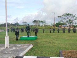 Dandim Letkol Inf.Galih Perkasa, Pimpin Upacara Bendera Minguan