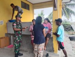 Babinsa Giat Komsos Bersama Warga Binaan Dan pemilik Toko Cek Harga Sembako