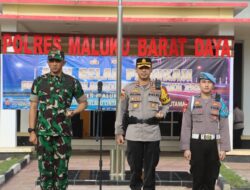 Dandim/P.Moa Dan Kapolres MBD Pimpin Apel Gelar Pasukan Keslamatan Salawaku 2023