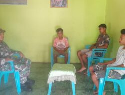 Babinsa Kermantio, Giat Komsos Bersama Warga Bianaan