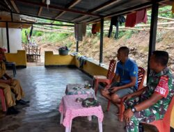 Tingkatkan Kerja Sama Yang Baik, Babinsa Komsos bersama Kepala Desa dan Pegawai Kator Camat