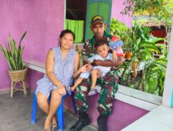 Gelar Komsos, Babinsa Pantau Anak Stunting Di Wilayah Binaan