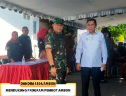 Jalin Sinergitas, Dandim Ambon Hadiri Acara Launching Pojok Peduli TBC-Stunting Mandiri