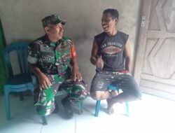 Babinsa Anjangsana Ke Rumah Warga Desa Binaan