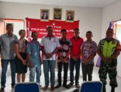 Babinsa Kopda Wonlele, Hadiri Rapat Rekapitulasi DPSHP Pemilu 2024 Desa Nomaha