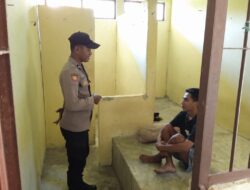 Personel Polsek Wetar Lakukan Pengecekan Tahanan, Pastikan Ruang Tahanan Aman