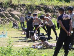 Polres Maluku Barat Daya Gelar Latihan Menembak, Asah Kemampuan Personel Dalam Pengunaan Senjata Api.