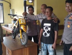 Polisi Gerak Cepat Ringkus Terduga Pelaku Pencurian Sepeda Motor Trail Mini 50 CC