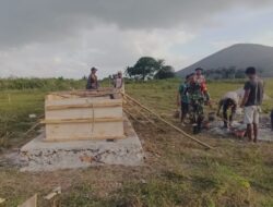 Babinsa Giat Karbak, Gotong Royong Pembuatan Bak Penamung Air