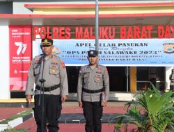 Waka Polres MBD Pimpin Apel Gelar Pasukan, Dukung Operasi Kewilayahan Patuh Salawaku 2023