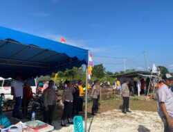 Personil Polres MBD, Kembali Lakukan Pengamanan Berjalannya Pertadingan Sepak Bola