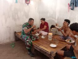 Sertu Frans Samangun, Melaksanakan Giat Babinsa Masuk Dapur